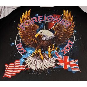 Foreigner T Shirt 40th Anniversary Eagle American Flag Concert Tour Men XL WW